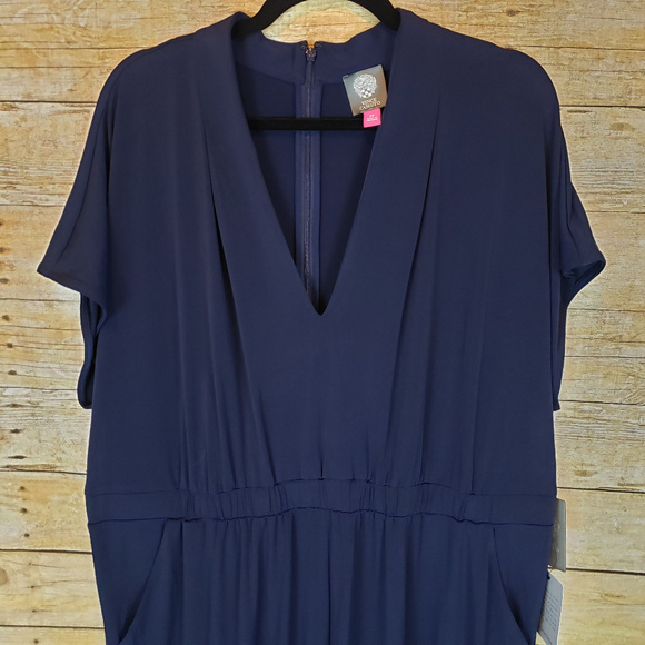 Vince Camuto Cinched Waist Plus Size Jumpsuit - Picture 2 of 7